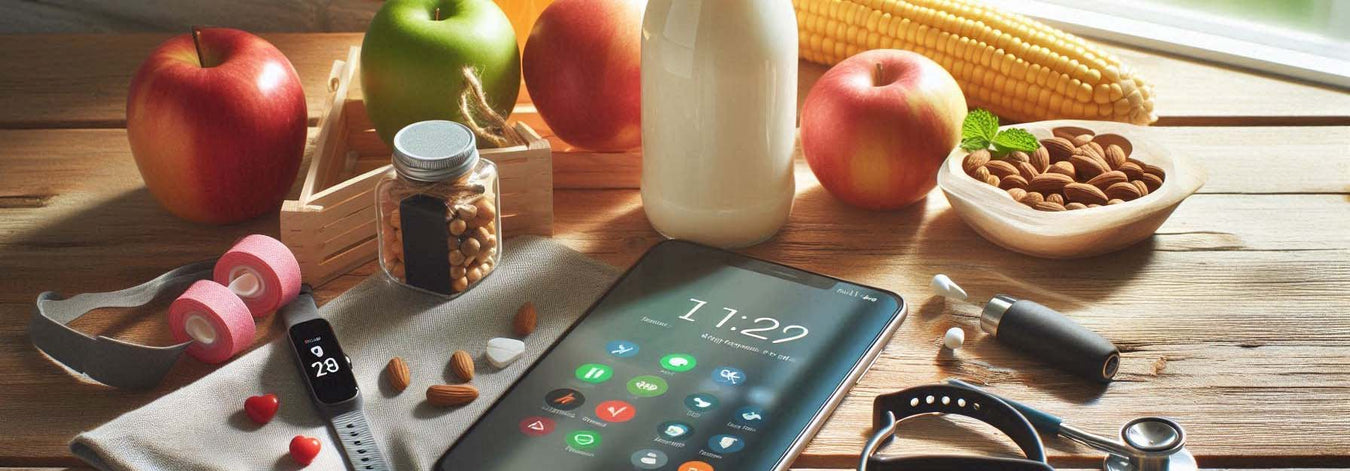 A smartphone and produce for health and wellness