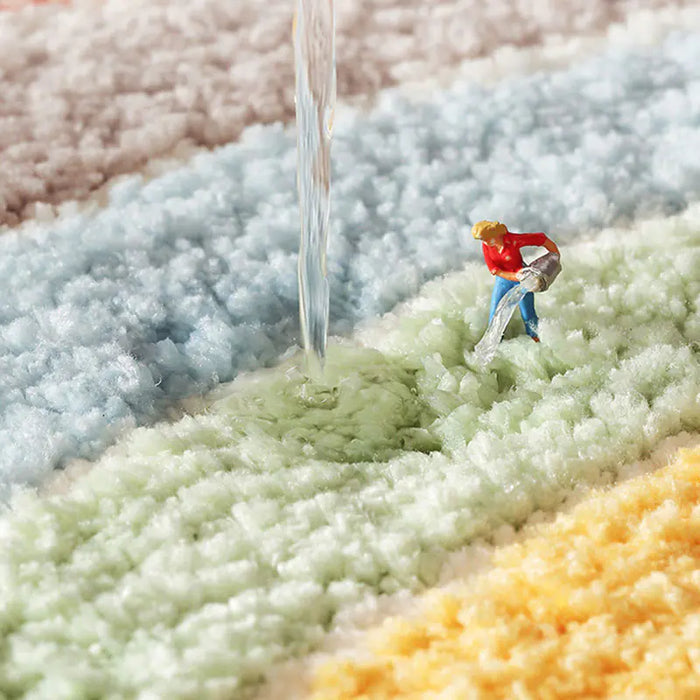 Rainbow Art Cartoon Carpet