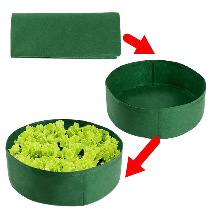 Circular Fabric Raised Garden Bed with Handles